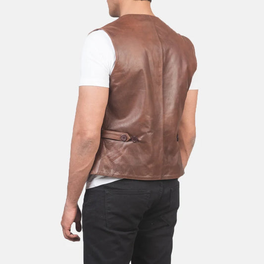 Auden Men Brown Leather Vest