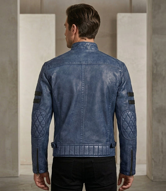 Ashgrove Racer Jacket with Stripes For Men