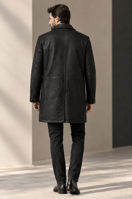 Hollister Leather Trench Coat