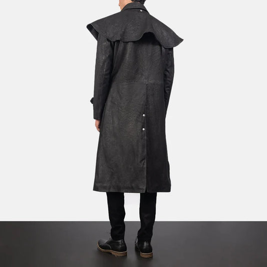 Ashcombe Distressed Leather Duster