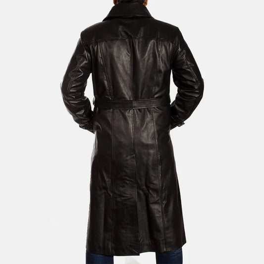 Blackwell Belted Leather Trench Coat