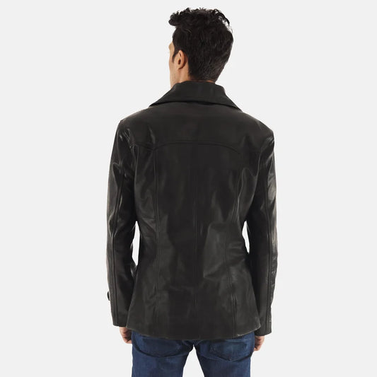 Camden Black Cowhide Leather Coat