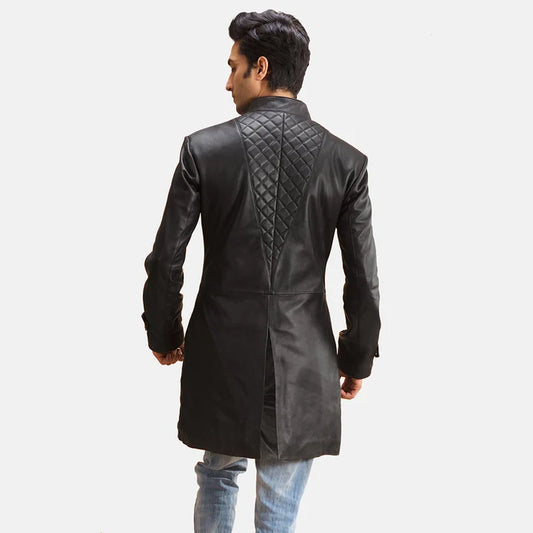 Kestrel Quilted Black Sheepskin Coat