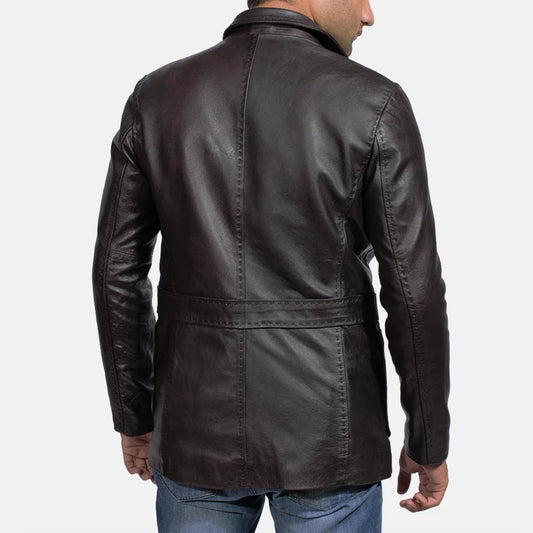 Merchand Pull-Up Leather Blazer