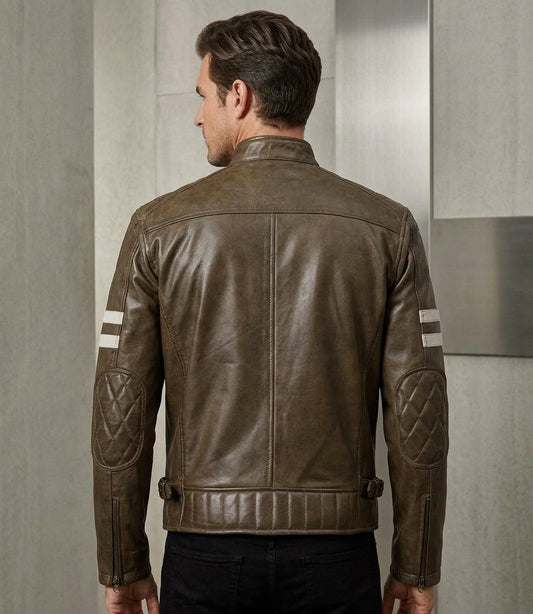 Thatcher Racer Jacket with Stripes