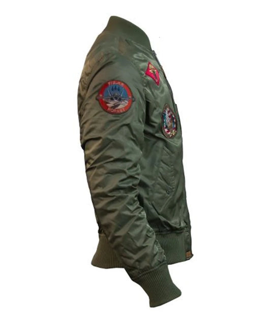 Ma-1 Top Gun Bomber Jacket With Patches