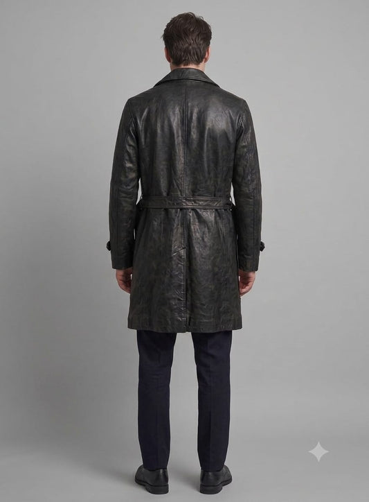 Waverly Men Black Trench Coat