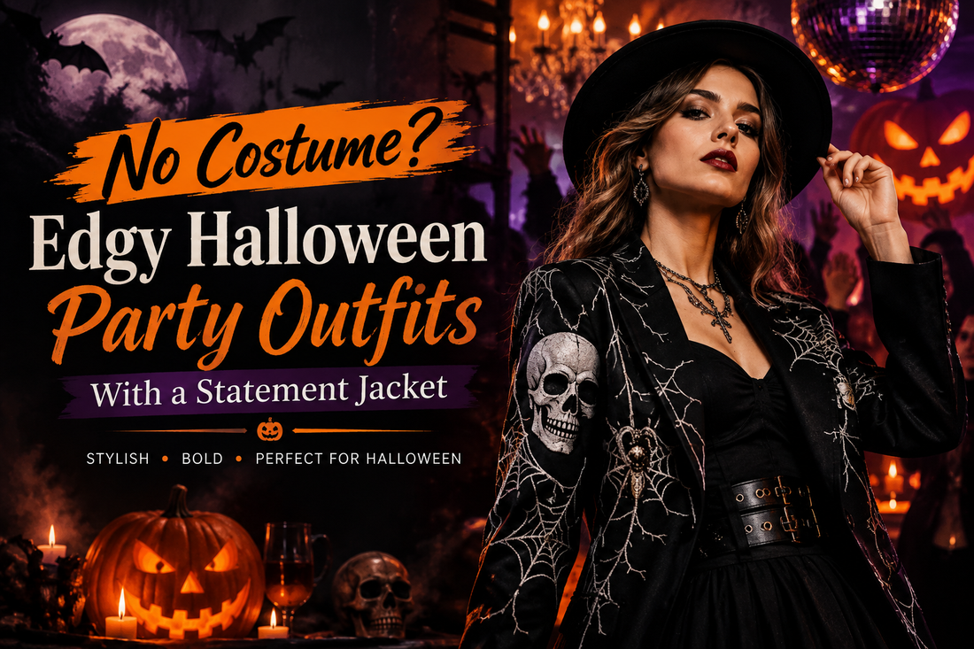 No Costume? Edgy Halloween Party Outfits With a Statement Jacket