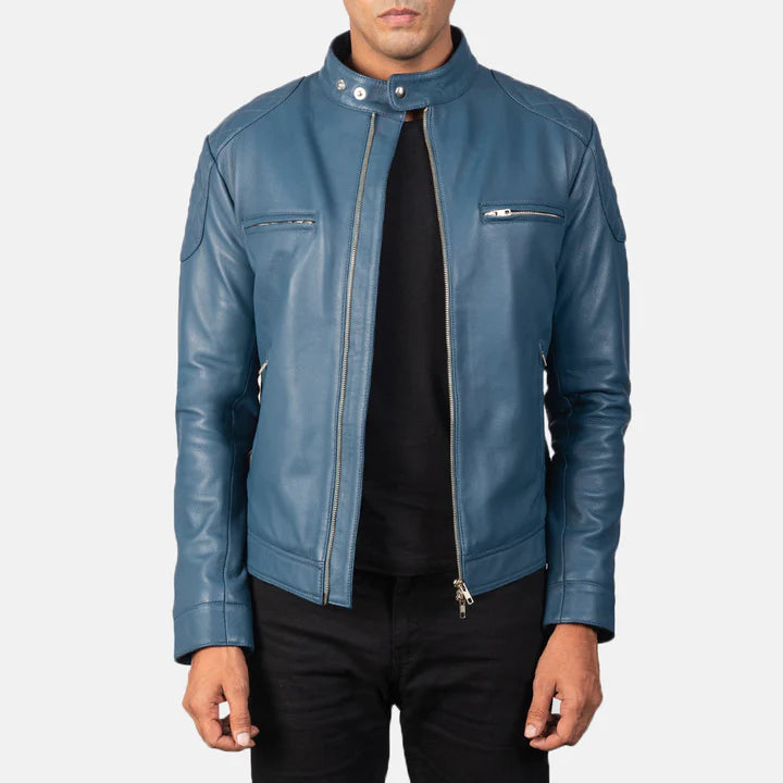 Gatsby Men Leather Biker Jacket