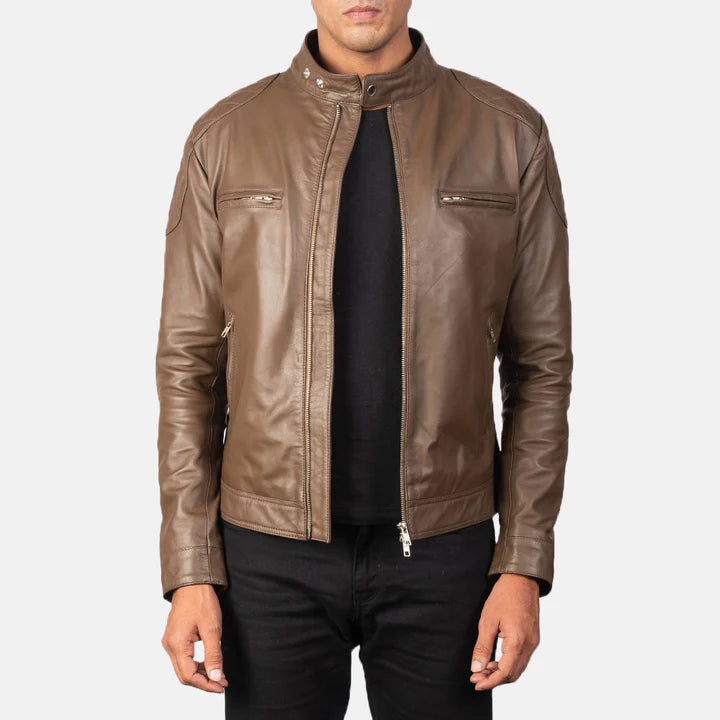 Gatsby Men Leather Biker Jacket