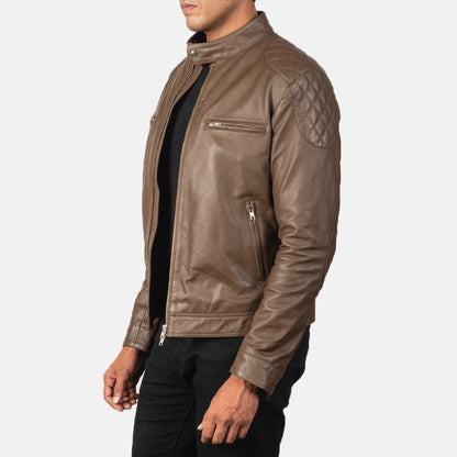Gatsby Men Leather Biker Jacket