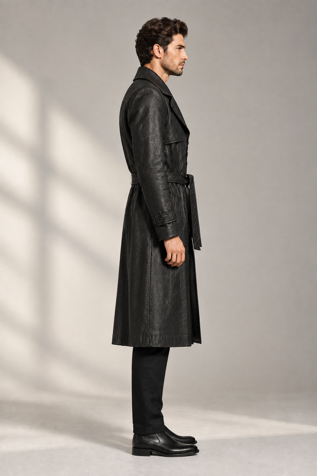 Solvane Leather Duster Coat
