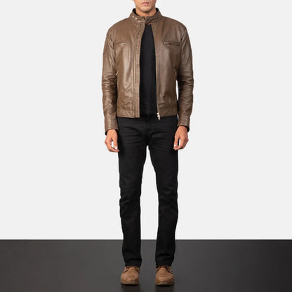 Gatsby Men Leather Biker Jacket