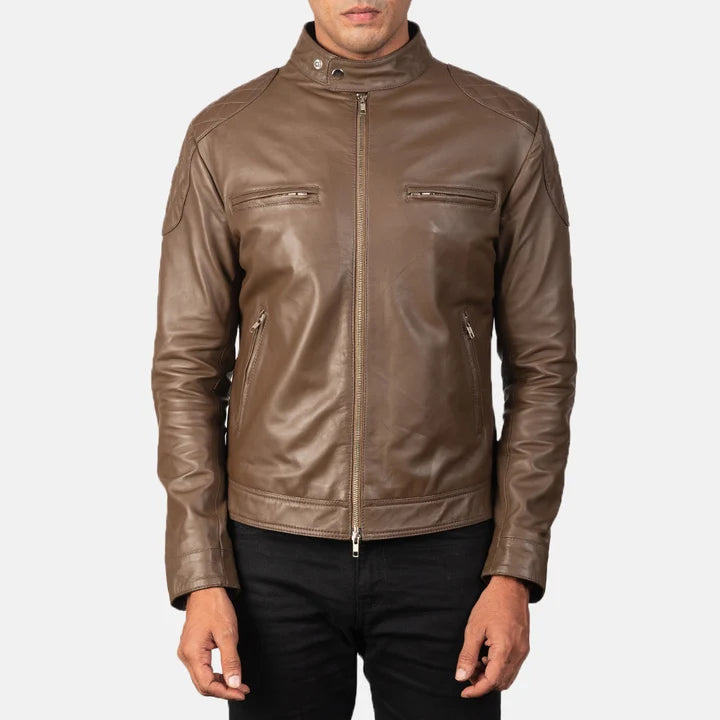 Gatsby Men Leather Biker Jacket