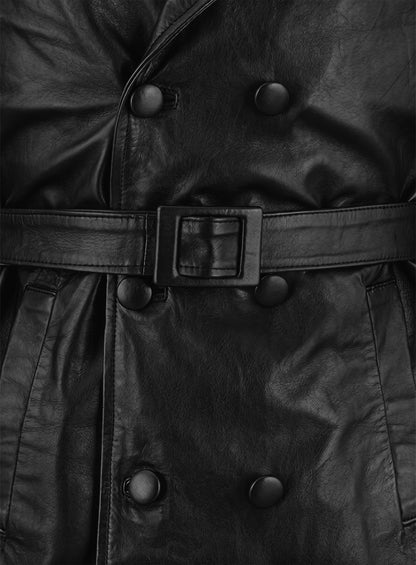 Waverly Men Black Trench Coat