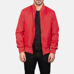 Zack Men Red Bomber Jacket