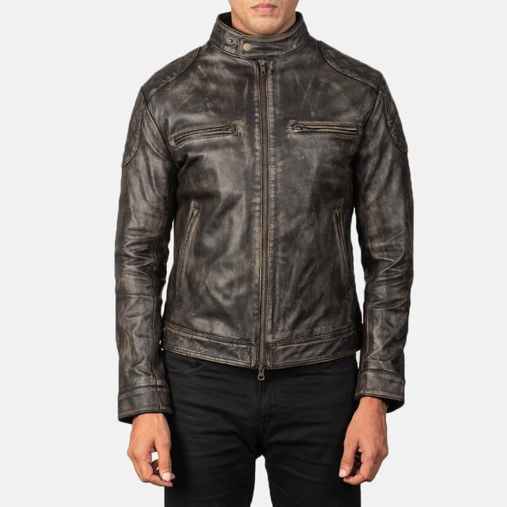 Gatsby Men Leather Biker Jacket