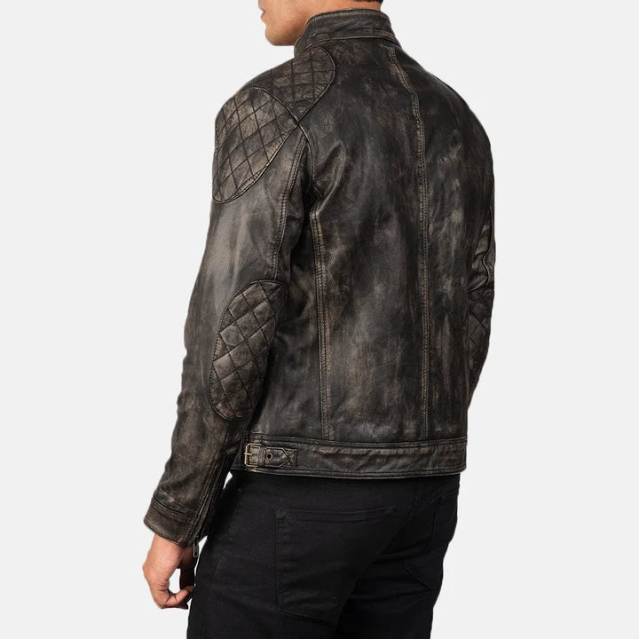 Gatsby Men Leather Biker Jacket