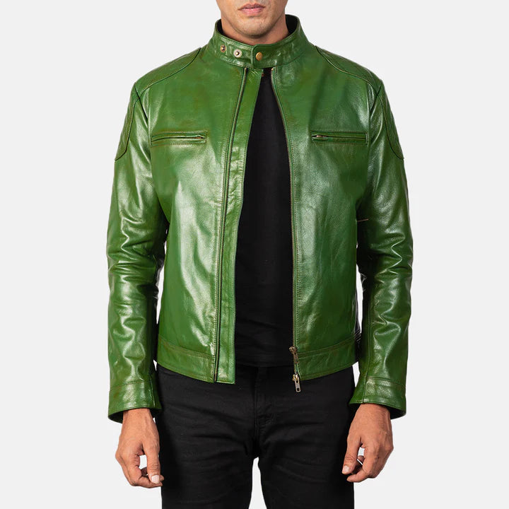 Gatsby Men Leather Biker Jacket
