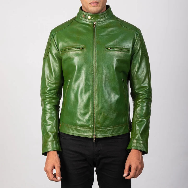 Gatsby Men Leather Biker Jacket