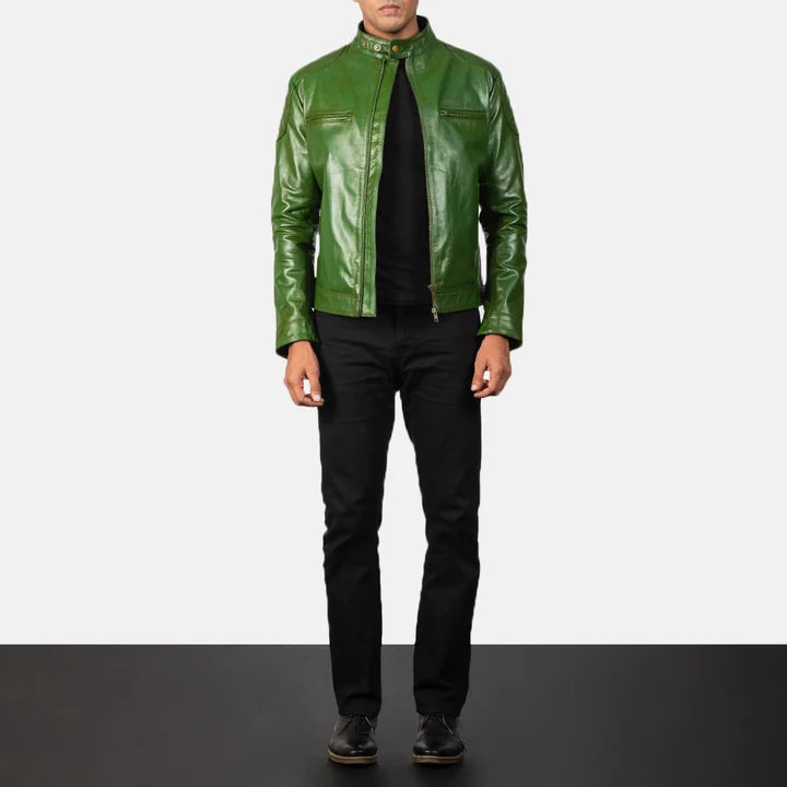 Gatsby Men Leather Biker Jacket