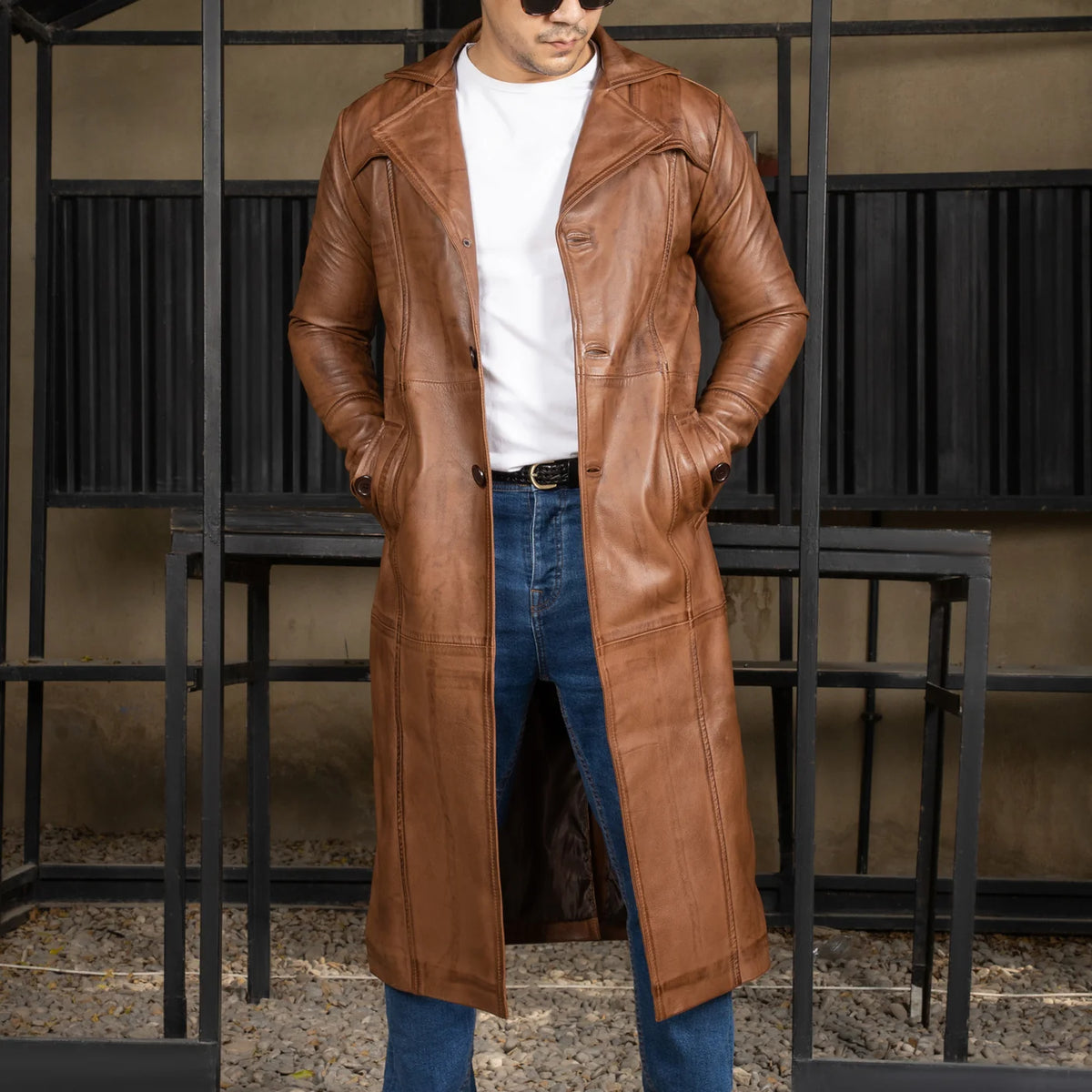 Belgrave Leather Duster Coat