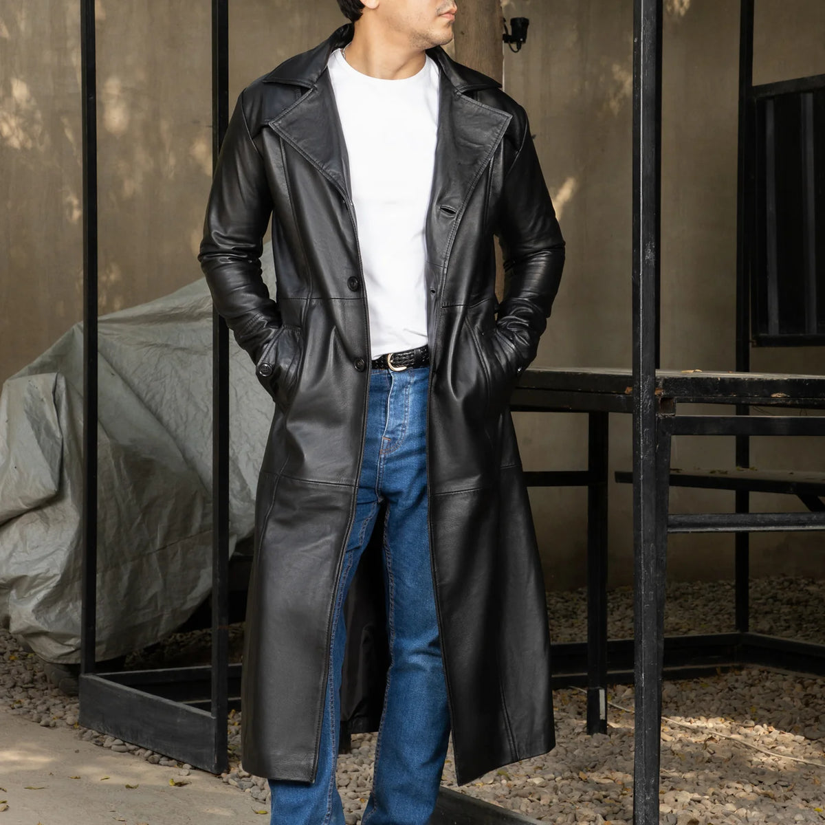 Belgrave Leather Duster Coat