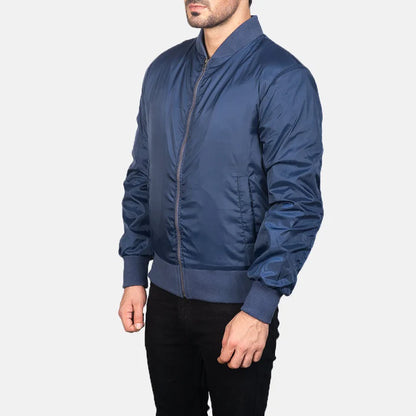 Zack Men Blue Bomber Jacket