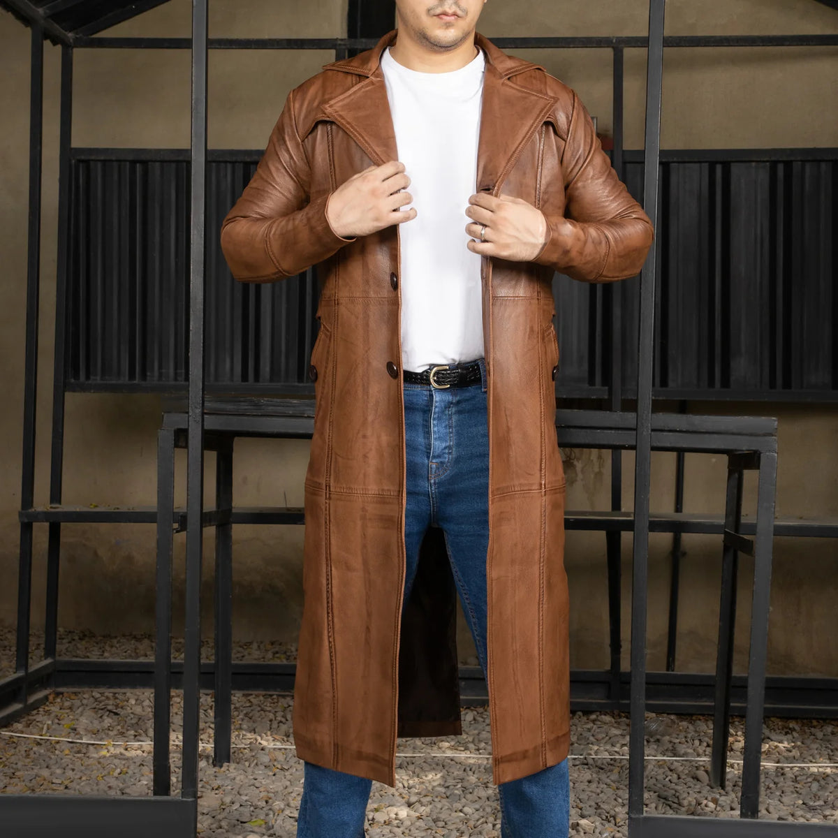 Belgrave Leather Duster Coat