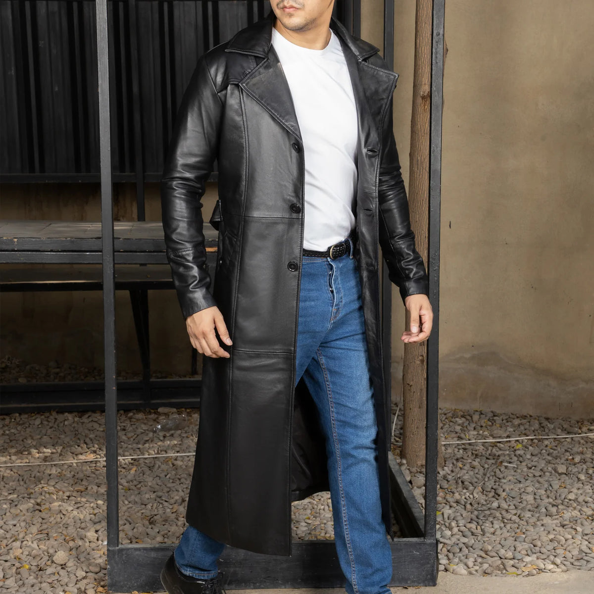 Belgrave Leather Duster Coat