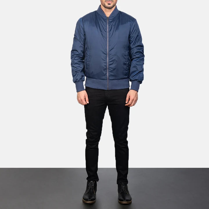 Zack Men Blue Bomber Jacket