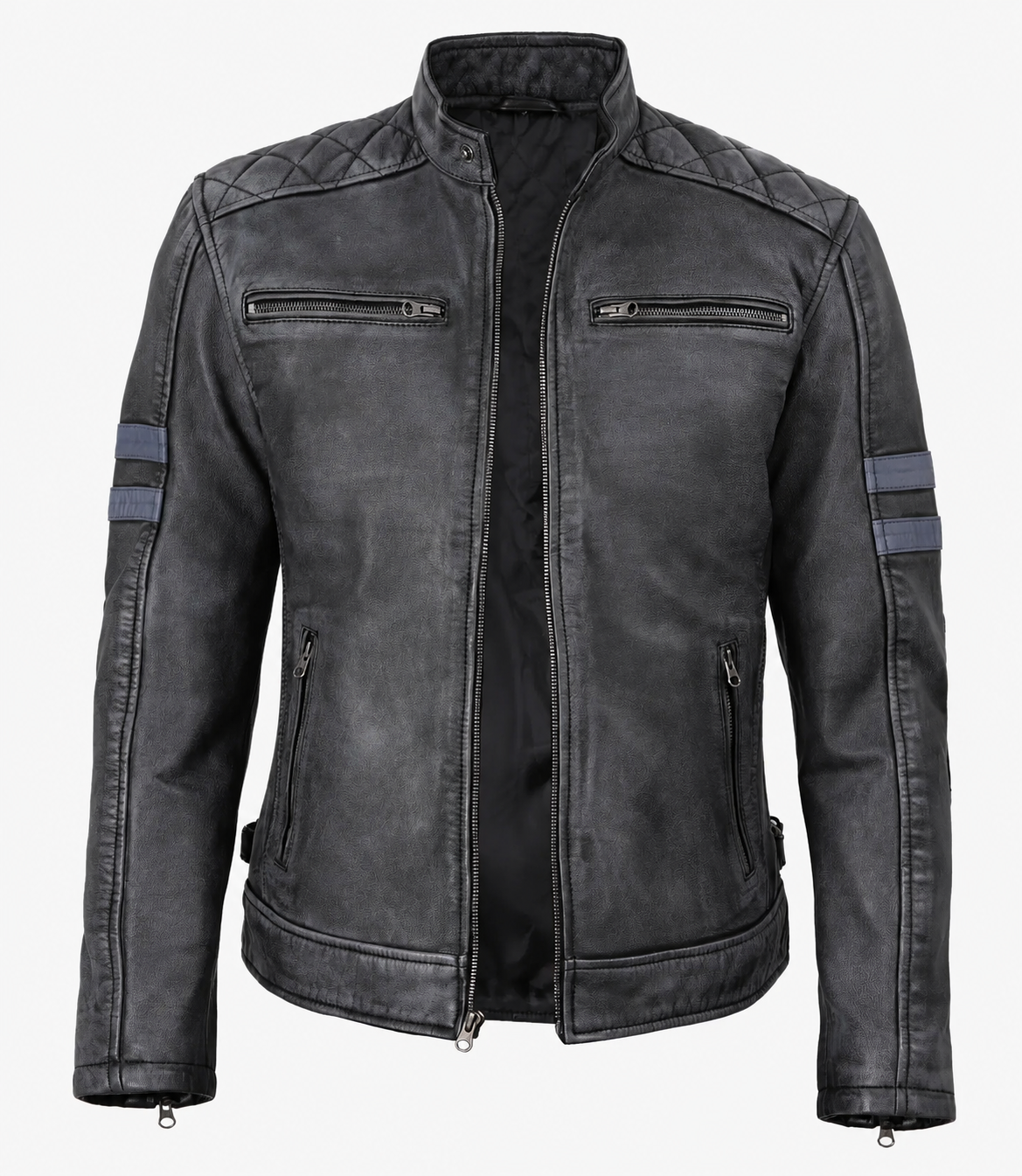 Ashgrove Racer Jacket with Stripes For Men