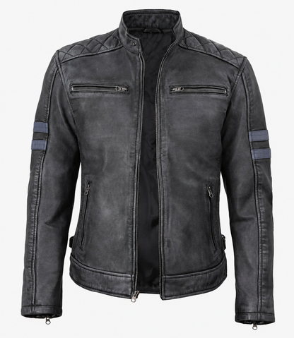 Ashgrove Racer Jacket with Stripes For Men