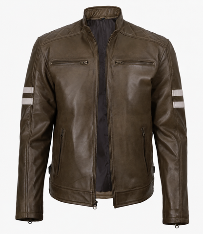 Thatcher Racer Jacket with Stripes