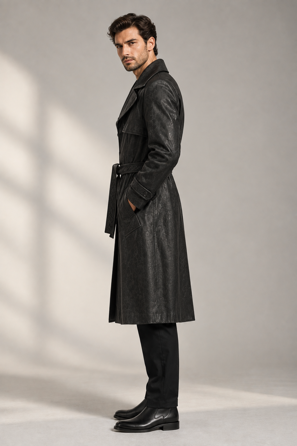 Solvane Leather Duster Coat