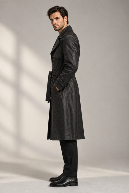 Solvane Leather Duster Coat