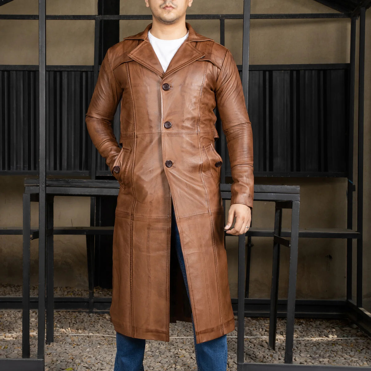 Belgrave Leather Duster Coat