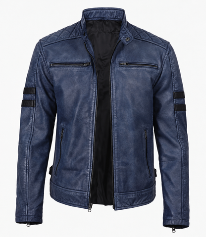 Ashgrove Racer Jacket with Stripes For Men