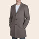 Dunmore Men's Brown Wool Blend Half Coat