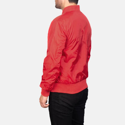 Zack Men Red Bomber Jacket
