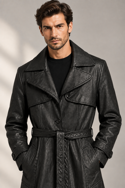 Solvane Leather Duster Coat