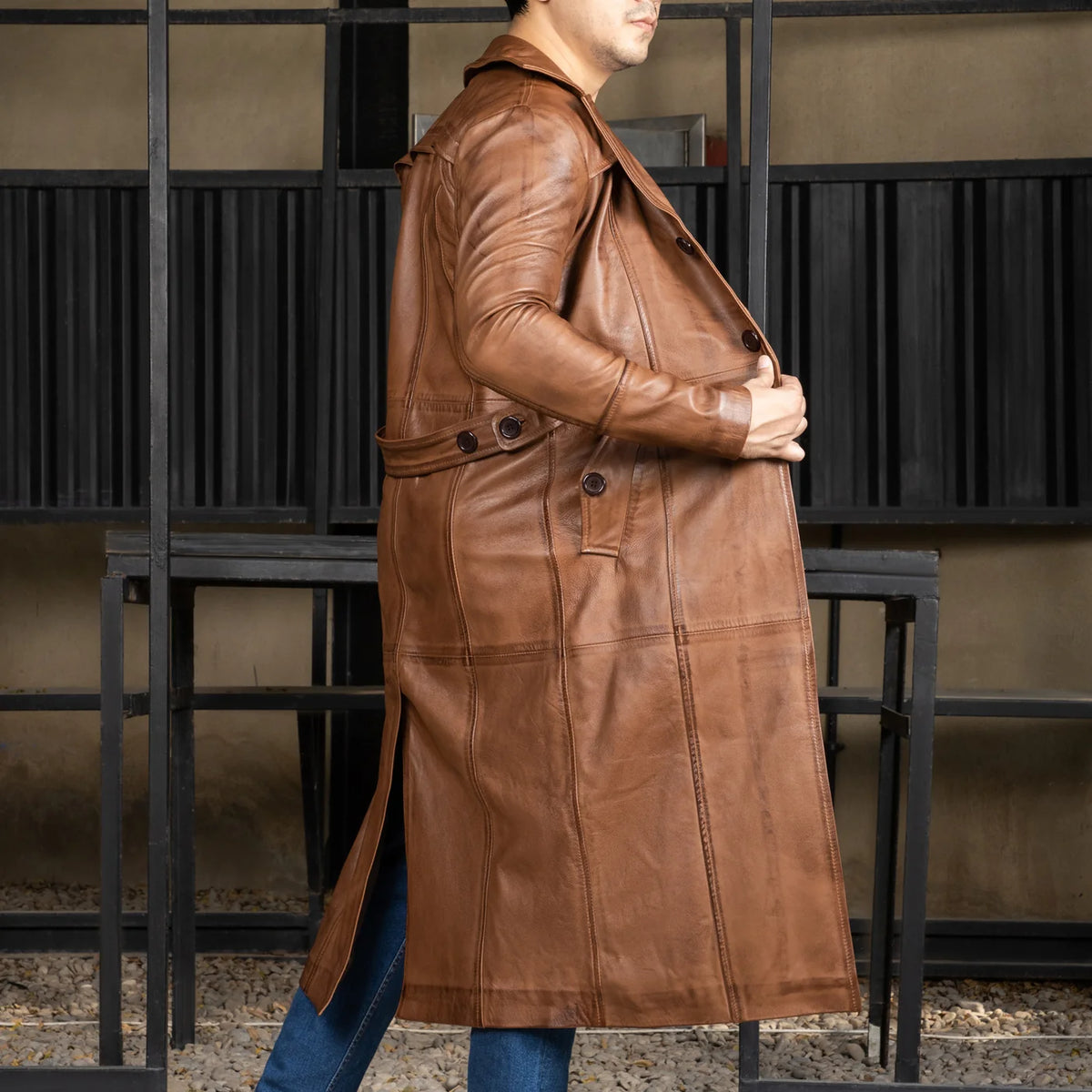 Belgrave Leather Duster Coat