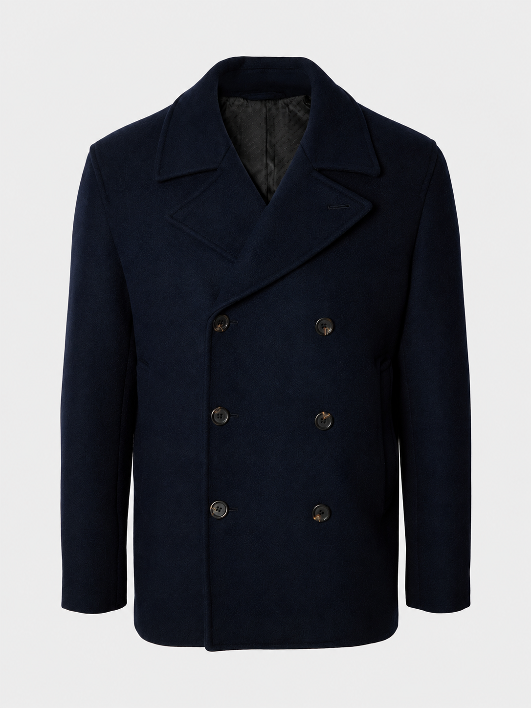Marlowe Men's Navy Blue Wool Coat