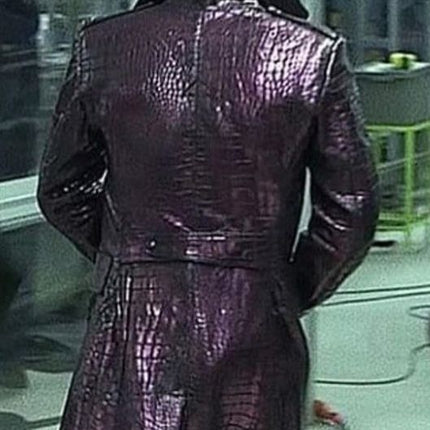 Suicide Squad Joker Crocodile Pattern Trench Coat