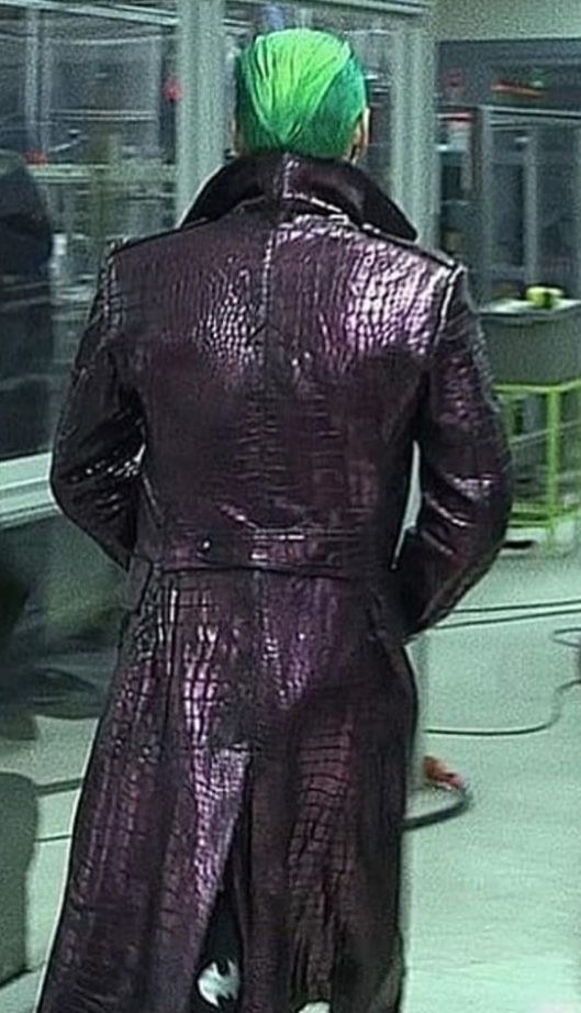 Suicide Squad Joker Crocodile Pattern Trench Coat