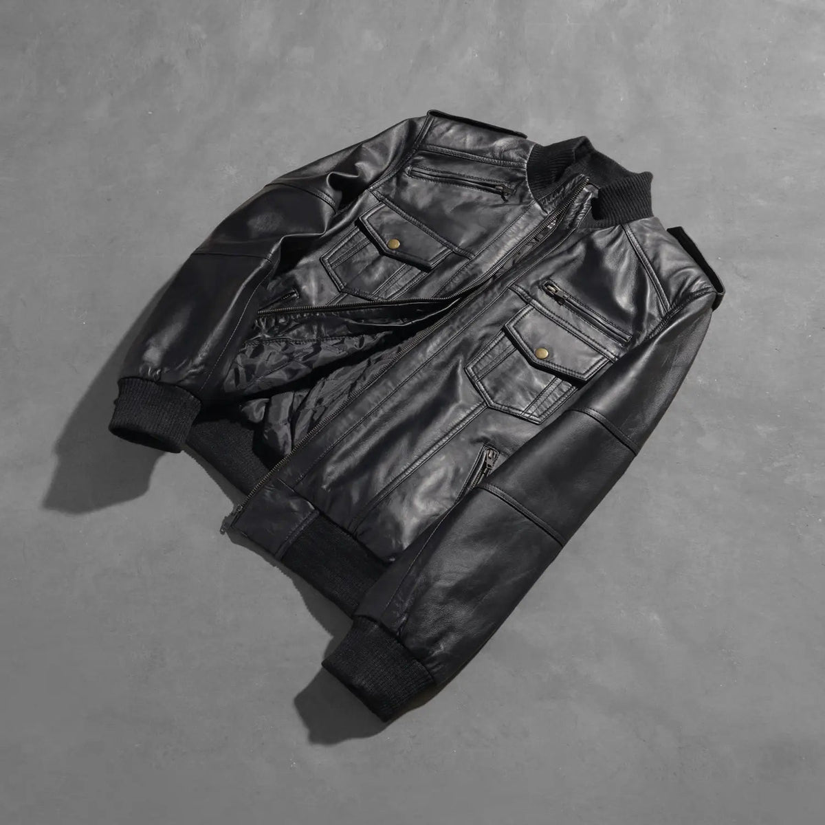 Agent Rogue Men's Leather Bomber Jacket