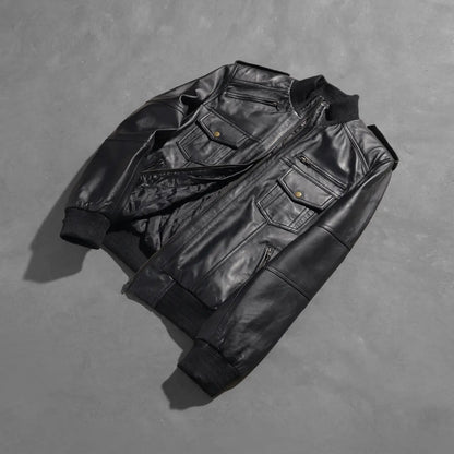 Agent Rogue Men's Leather Bomber Jacket