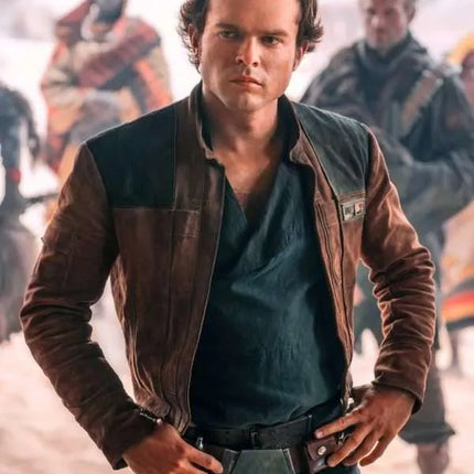 Star Wars Solo A Brown Leather Jacket