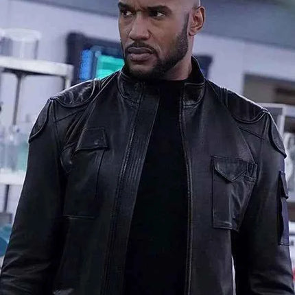 Agents of Shield Alphonso Mackenzie Black Leather Jacket