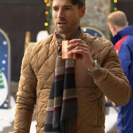 Jingle Bell Run Andrew Walker Brown Bomber Jacket
